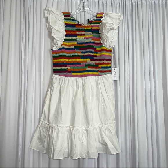 Saylor Leonara Rainbow Mini Dress in Medium - Picture 9 of 13